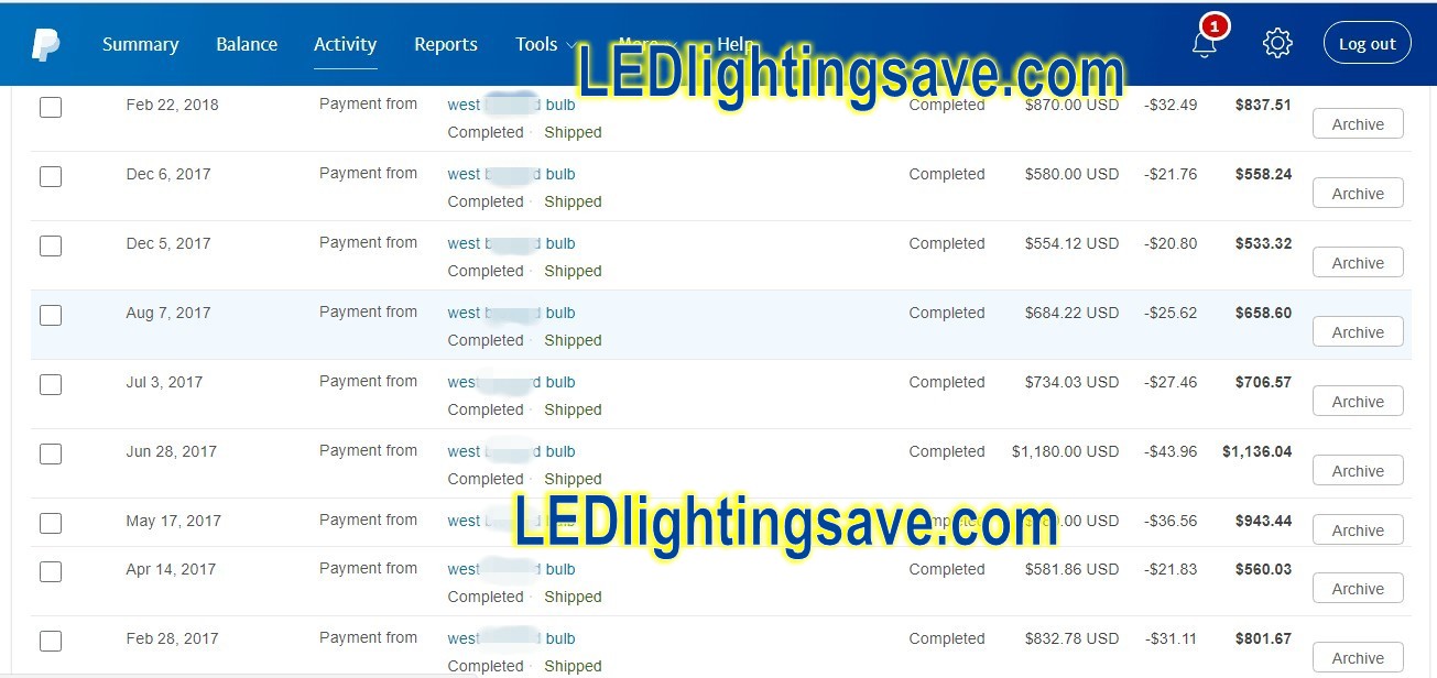 paypal_payment_to_ledlightingsave_for_led_light_controllers_wholesale_price